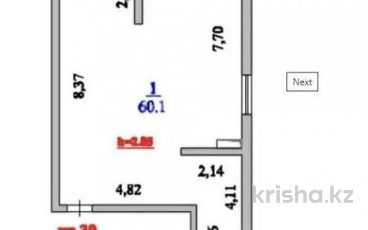 2-комнатная квартира · 61.7 м² · 7/9 этаж, Кошкарбаева за 28.5 млн ₸ в  — фото 2