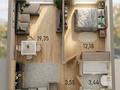 2-комнатная квартира · 38.52 м² · 1/5 этаж, Бокина — Рядом с 7-й школой за 18 млн ₸ в Талгаре — фото 2
