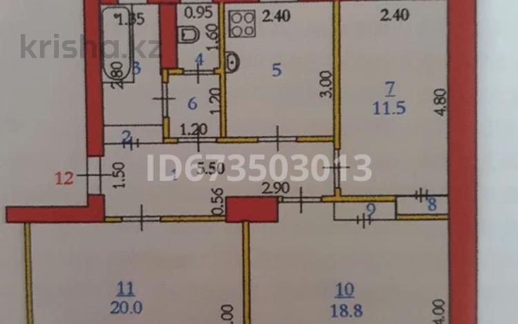 3-комнатная квартира, 73 м², 2/2 этаж, Авиагородок мкр за 15 млн 〒 в Актобе, мкр Авиагородок — фото 15