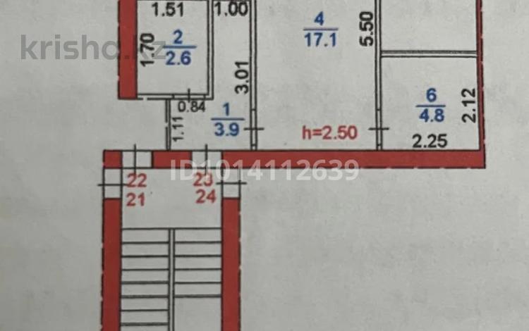 2-комнатная квартира · 41.7 м² · 1/5 этаж, Майкудук, 15й микрорайон 10 за 11.5 млн ₸ в Караганде, Алихана Бокейханова р-н — фото 2