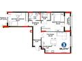 3-бөлмелі пәтер · 96.48 м², Бухар жырау 33/2, бағасы: ~ 98.9 млн 〒 в Астане, Есильский р-н — фото 3