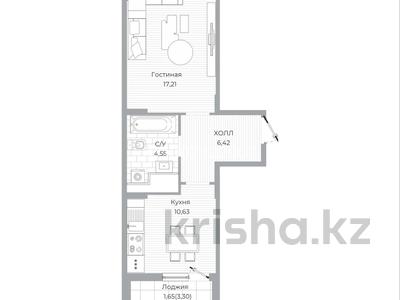 1-комнатная квартира · 40.8 м² · 7/16 этаж, Туран за 35.5 млн ₸ в Астане, Нура р-н