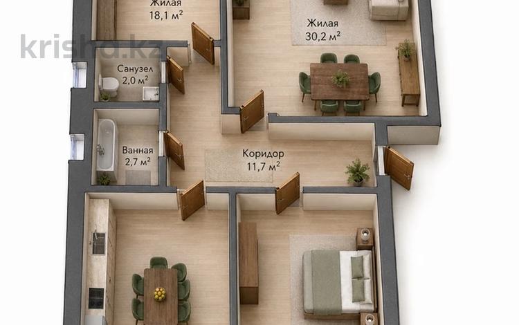 3-бөлмелі пәтер · 103 м² · 2/3 қабат, Жуманиязова 1, бағасы: 36 млн ₸ в Уральске — фото 2