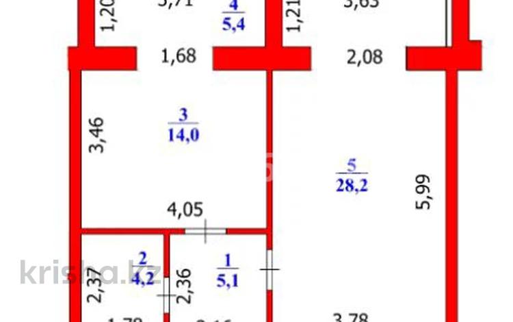 1-комнатная квартира · 56.9 м² · 3/5 этаж, Кеменгер — Кеменгер за 16 млн 〒 в Уральске — фото 2