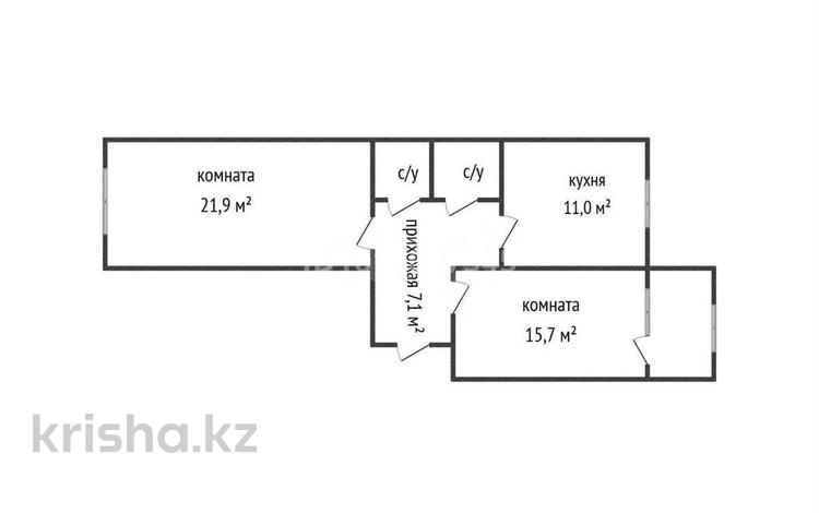 2-комнатная квартира · 64 м² · 1/5 этаж, Промышленная 50 за 24.5 млн ₸ в Костанае — фото 2