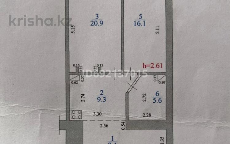 2-комнатная квартира, 60.8 м², 1/9 этаж, 27-й мкр 6 за 16 млн 〒 в Актау, 27-й мкр — фото 2