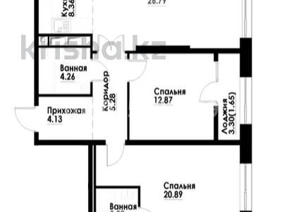 3-бөлмелі пәтер · 88 м² · 8/9 қабат, Навои 58/4 — Навои Жандосова, бағасы: 85 млн ₸ в Алматы, Ауэзовский р-н