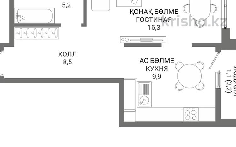 1-бөлмелі пәтер · 41 м² · 16/16 қабат, Мангилик Ел, бағасы: ~ 22 млн ₸ в Астане — фото 5