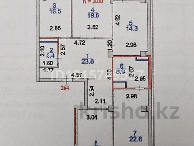 4-комнатная квартира · 128.8 м² · 6/12 этаж, Бухар-Жырау 32/1 за 95 млн ₸ в Астане, Есильский р-н