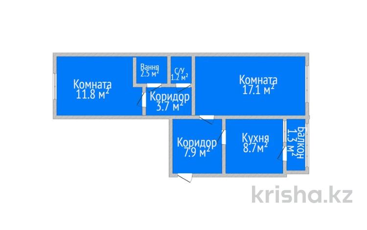 2-комнатная квартира, 54 м², 4/5 этаж, Баймагамбетова 4А за 17.9 млн 〒 в Костанае — фото 3