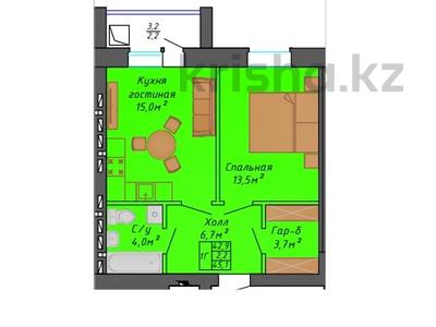 1-комнатная квартира · 44 м² · 6/9 этаж, мкр. Алтын орда за 16.5 млн ₸ в Актобе