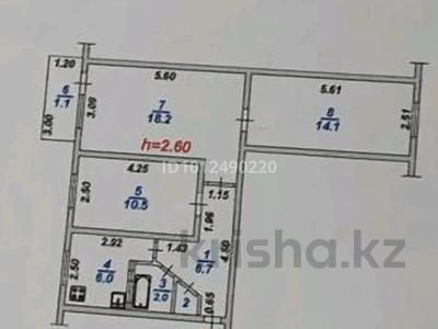 3-комнатная квартира · 60.6 м² · 2/5 этаж, мкр Алмагуль — Ходжанова Жарокова за 41.5 млн ₸ в Алматы, Бостандыкский р-н