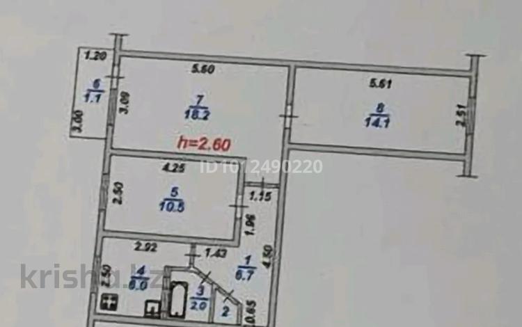 3-комнатная квартира · 60.6 м² · 2/5 этаж, мкр Алмагуль — Ходжанова Жарокова за 41.5 млн ₸ в Алматы, Бостандыкский р-н — фото 2