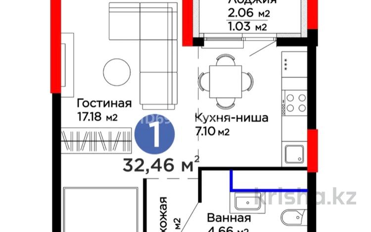 Еркін, кеңселер, қоймалар, кабинеттер және жұмыс орындары · 33 м², бағасы: 150 000 〒 в Астане, Есильский р-н — фото 2