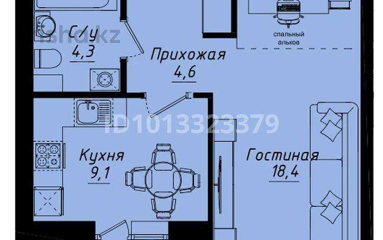 1-комнатная квартира · 38.1 м² · 3/8 этаж, Проспект Улы Дала 40 за ~ 22.3 млн ₸ в Астане, Нура р-н — фото 2