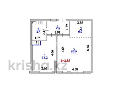 2-бөлмелі пәтер, 47.4 м², 10/23 қабат, Айнакол 66/1, бағасы: 23 млн 〒 в Астане, Алматы р-н