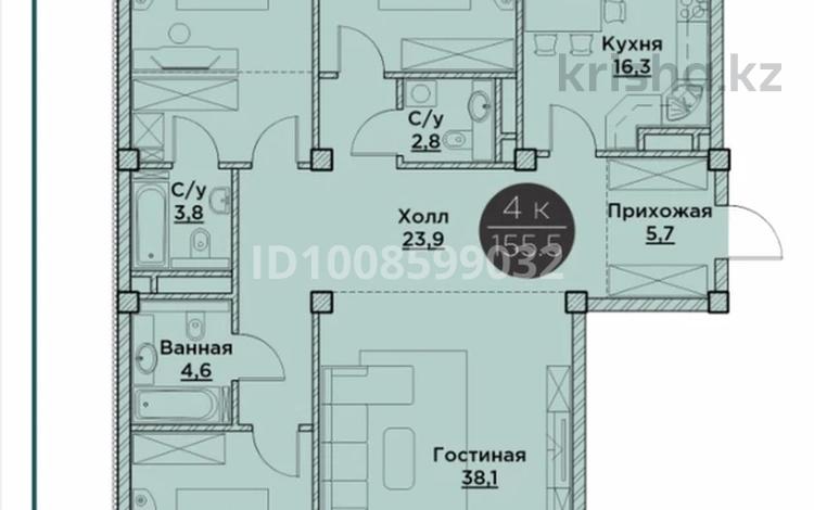 4-бөлмелі пәтер · 155.6 м² · 3/4 қабат, Самал-2 770/9 — Возле Дендропарка, бағасы: 125 млн ₸ в Шымкенте — фото 2