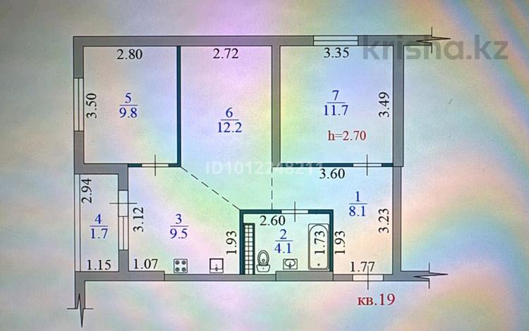 3-бөлмелі пәтер · 58 м² · 4/12 қабат, ул. Шарипа Омарова 11, бағасы: 34 млн ₸ в Алматы, Алатауский р-н — фото 2