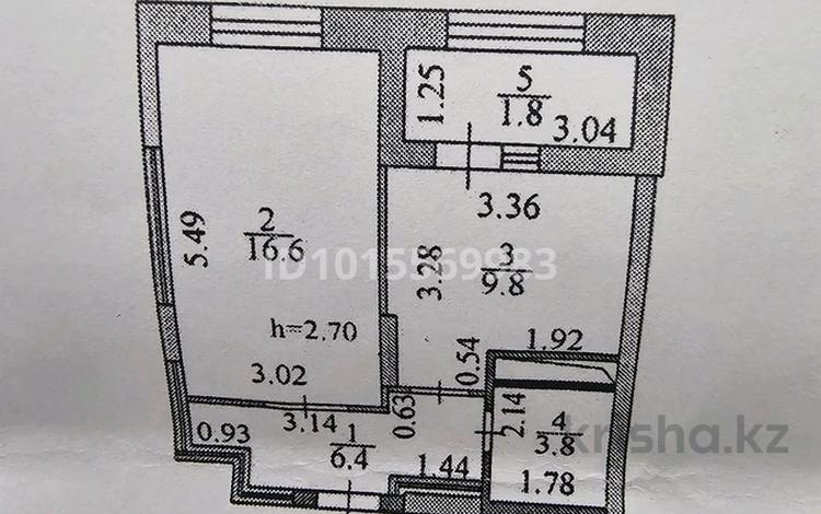 1-комнатная квартира · 38.4 м² · 9/12 этаж, Шамши Калдаяков 61 за 20 млн ₸ в Астане, Сарайшык р-н — фото 2