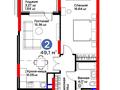 2-бөлмелі пәтер · 49.1 м² · 15/19 қабат, Туран 57/1 — Горячие предложения, бағасы: 38 млн ₸ в Астане, Нура р-н — фото 14