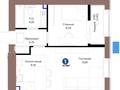 2-бөлмелі пәтер · 42 м² · 9/9 қабат, Шафика Чокина 4, бағасы: 26.5 млн ₸ в Астане, Нура р-н