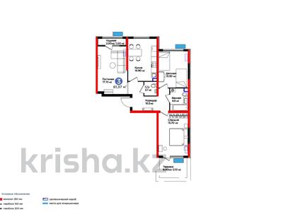 3-комнатная квартира, 81.37 м², 1/12 этаж, ​Туркия за ~ 30.2 млн 〒 в Шымкенте, Абайский р-н
