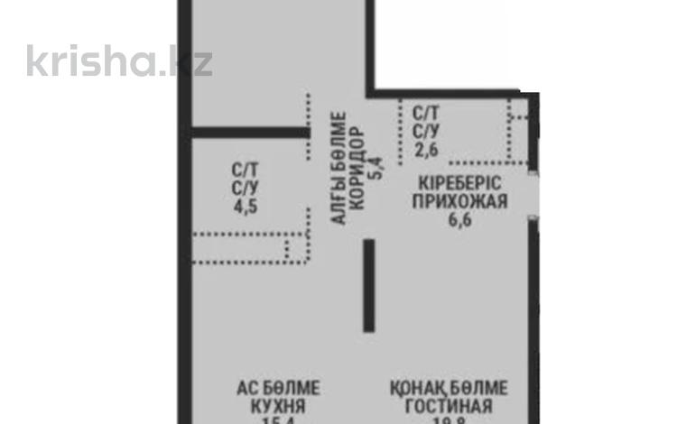 2-бөлмелі пәтер · 79.1 м² · 10/16 қабат, Каныша Сатпаева 90/55Б, бағасы: ~ 58.6 млн ₸ в Алматы, Бостандыкский р-н — фото 9