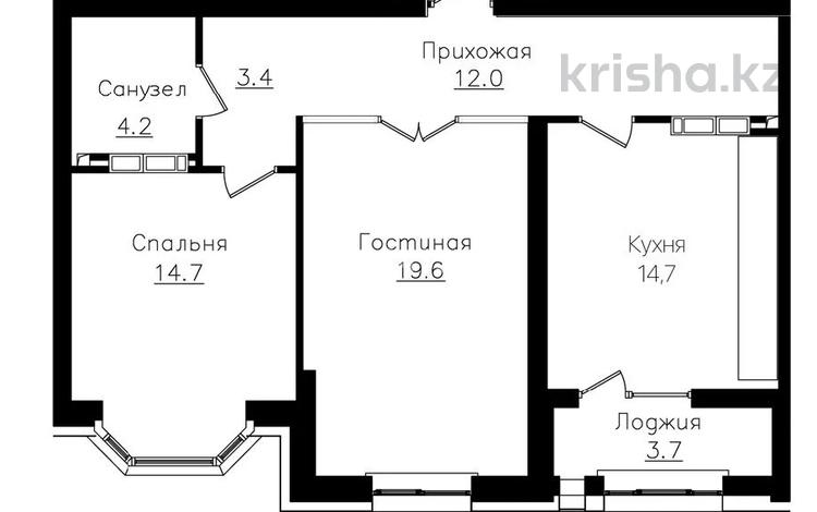 2-комнатная квартира, 72 м², 6 этаж, Сейфуллина 574/1 к2 за 72 млн 〒 в Алматы, Бостандыкский р-н — фото 2