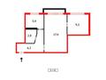 2-бөлмелі пәтер · 41.1 м² · 5/5 қабат, ул. Уалиханова 15, бағасы: 6.3 млн ₸ в Темиртау — фото 2