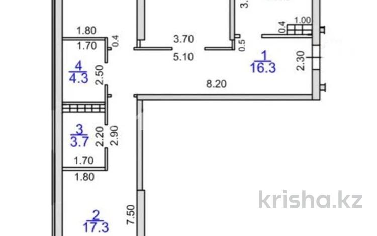 3-комнатная квартира · 90 м² · 3/9 этаж, Навои 58/4 — Навои Жандосова за 88.5 млн ₸ в Алматы, Ауэзовский р-н — фото 2