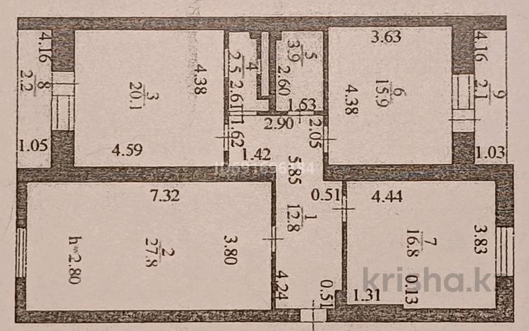 3-комнатная квартира, 104.1 м², 9/9 этаж, Туран за 80 млн 〒 в Астане, Нура р-н — фото 2
