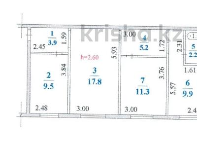 3-комнатная квартира · 60 м² · 1/5 этаж, Серкебаева 12 — Тимирязева за 39.5 млн ₸ в Алматы, Бостандыкский р-н