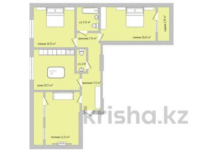 3-бөлмелі пәтер · 110.7 м² · 5/9 қабат, каирбекова 83, бағасы: ~ 43.2 млн 〒 в Костанае