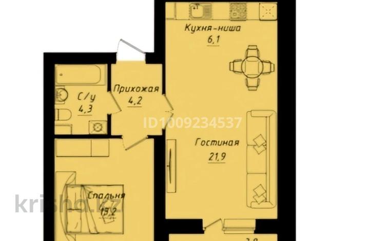 2-бөлмелі пәтер · 51.6 м² · 8/9 қабат, Пересечение ул Казыбек Би и Е75,Е77 (рядом с пересечением улиц Туран и Улы дала) 40, бағасы: 31 млн ₸ в Астане, Нура р-н — фото 2
