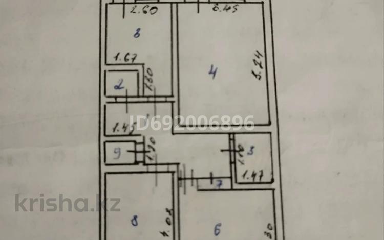 3-комнатная квартира, 61 м², 1/5 этаж, 3 переулок Менделеева 9 за 19 млн 〒 в Таразе — фото 2