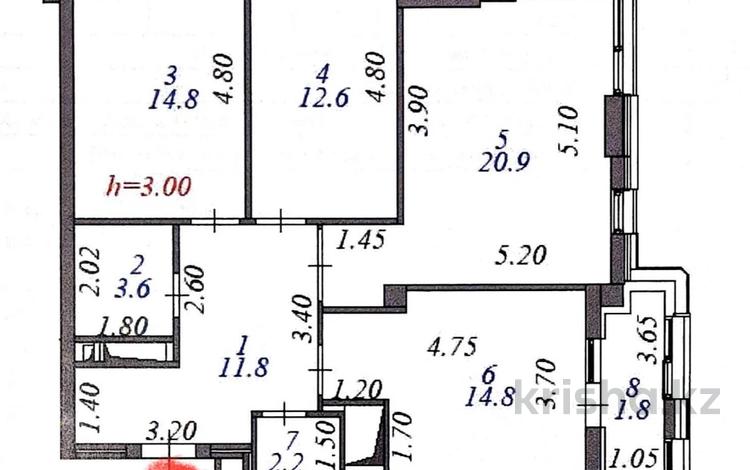 3-комнатная квартира · 82.5 м² · 15/22 этаж, Акмешит 1/3 за 115 млн ₸ в Астане, Есильский р-н — фото 16