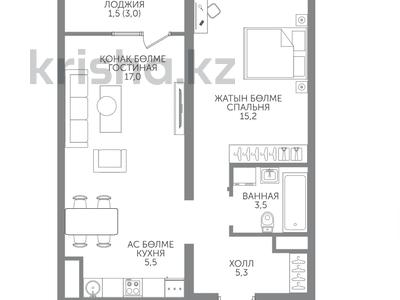 2-комнатная квартира · 48 м² · 7/15 этаж, Райымбека 210/27 за ~ 33.6 млн ₸ в Алматы, Алмалинский р-н