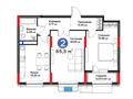 2-комнатная квартира · 65.5 м², ул. Букетова, в сторону мкрн. Кунгей и объездной трассы за ~ 33 млн ₸ в Караганде — фото 3
