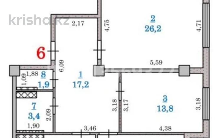 3-комнатная квартира · 97 м² · 2/9 этаж, мкр Асар-2 за 36 млн ₸ в Шымкенте, Абайский р-н — фото 2