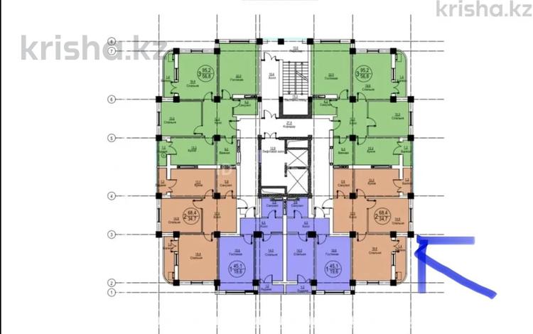 2-комнатная квартира · 68 м² · 12/15 этаж, Кв-л Шыгыс-2 158 за 15 млн ₸ в Актау, 18-й мкр  — фото 2