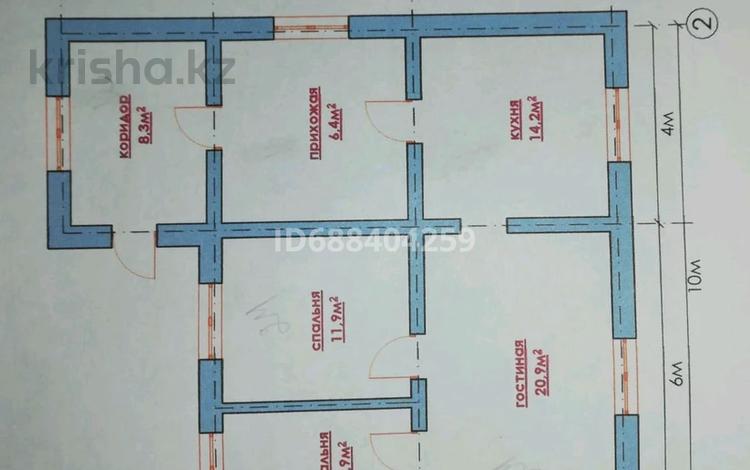 Отдельный дом • 3 комнаты • 80 м² • 10 сот., 12 микрорайон, участок 13 за 15 млн 〒 в Кояндах — фото 2