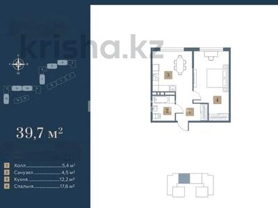 1-комнатная квартира · 39.7 м² · 4/6 этаж, Естай 159 за 19.5 млн ₸ в Алматы