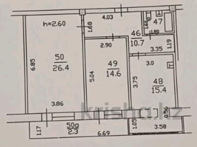 2-комнатная квартира · 72.3 м² · 3/4 этаж, Райымбека 174 за ~ 36 млн ₸ в Алматы, Алмалинский р-н