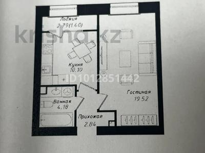 1-комнатная квартира · 38.4 м² · 2/12 этаж, Ч. Айтматова 5 за 19 млн ₸ в Астане, Нура р-н