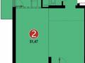 2-комнатная квартира · 51.58 м² · 6/12 этаж, Калкаман 4Б за 31 млн ₸ в Алматы