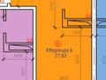 1-бөлмелі пәтер · 27.84 м² · 2/6 қабат, Басаркобыз, бағасы: 16.5 млн ₸ в Алматы, Алатауский р-н — фото 2