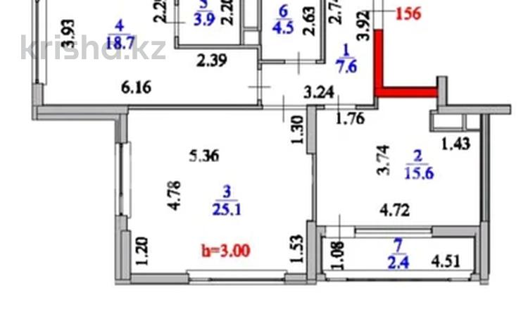 2-комнатная квартира · 78 м² · 12/15 этаж, Турар Рыскулов 3 за 79 млн ₸ в Астане, Есильский р-н — фото 2
