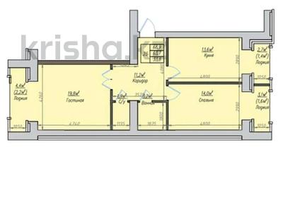 2-комнатная квартира · 69 м² · 7/9 этаж, АУЕЛЬБЕКОВА 120Б за ~ 26.7 млн ₸ в Кокшетау