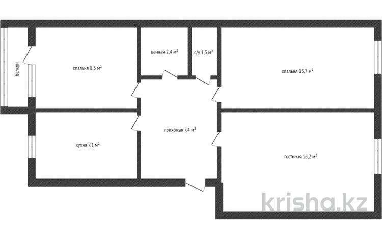 3-комнатная квартира, 56.6 м², 5/5 этаж, Акана серэ 90а