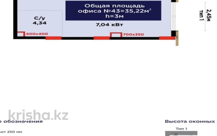 Свободное назначение, офисы, магазины и бутики, салоны красоты, медцентры и аптеки, образование, развлечения · 35.22 м² за 45 млн ₸ в Астане, Нура р-н — фото 2